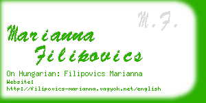 marianna filipovics business card